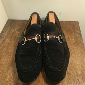 Black Gucci loafers